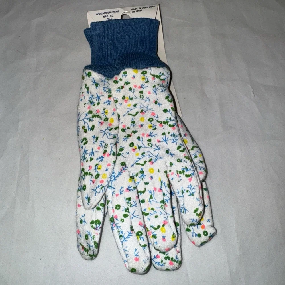 Vintage Dickies‎ Brand Floral gardening gloves Rare HTF New